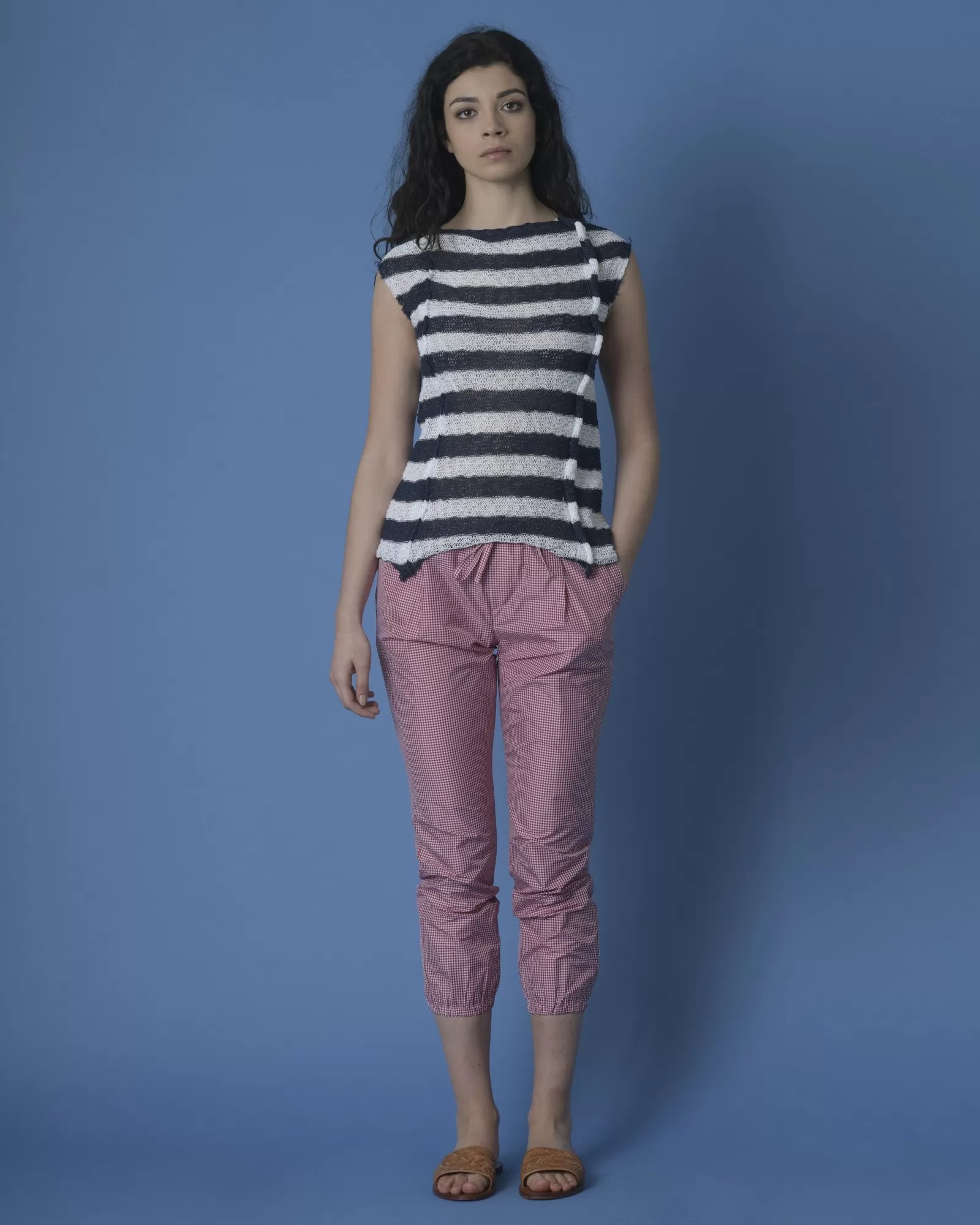 Pantalon imprimé vichy True NYC 