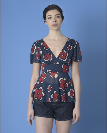 Blouse à imprimé fleuri Red Valentino 