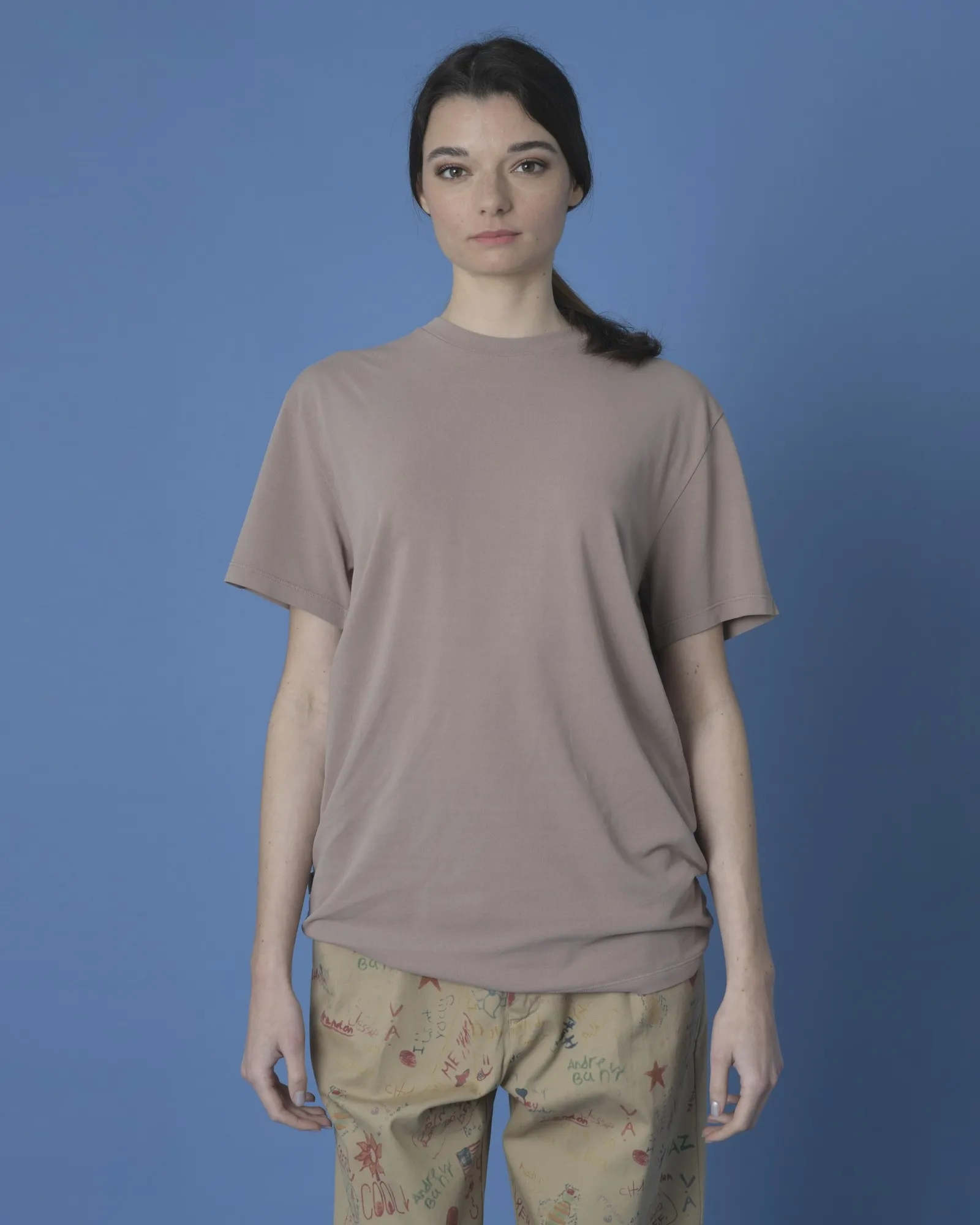 T-shirt taupe True NYC 