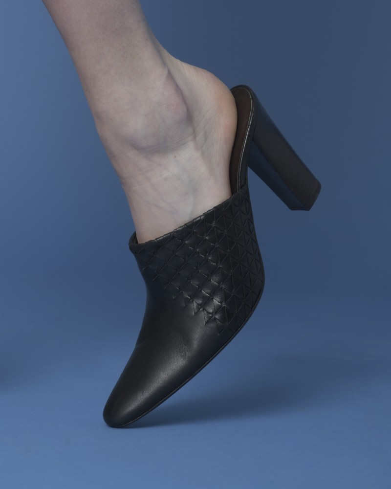 Mules à talons en cuir Bottega Veneta 