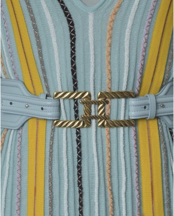 Ceinture bleue en cuir Elisabetta Franchi 