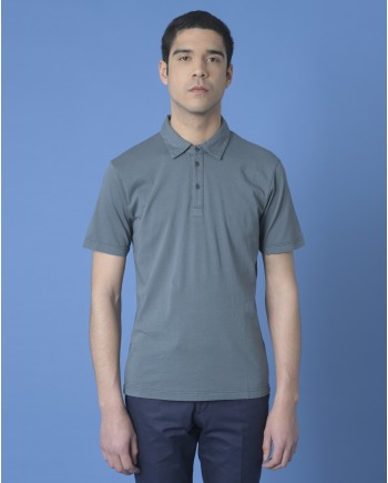 Polo gris/bleu Woolgroup 