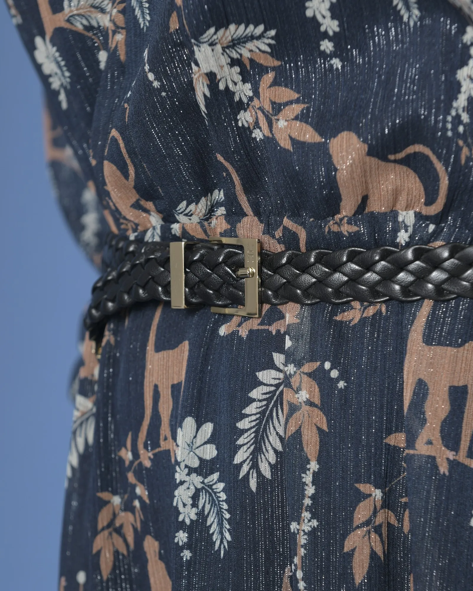 Ceinture en cuir tressé Elisabetta Franchi 