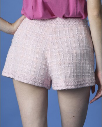 Short en tweed rose Edward Achour 