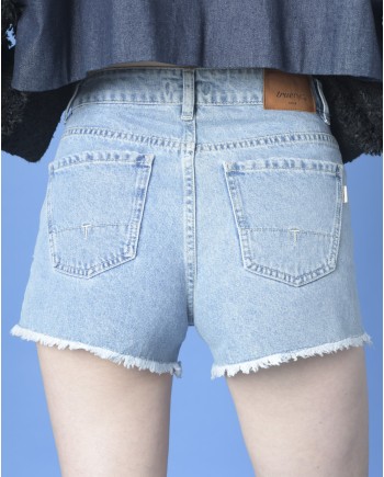 Mini short jean bleu True NYC 