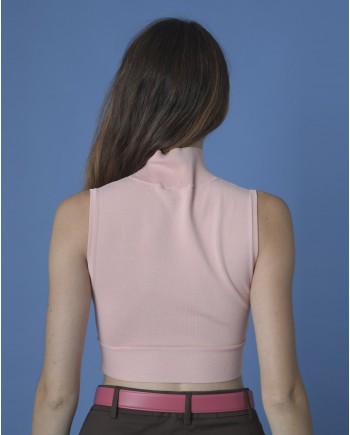 Crop-top rose sans manches Elisabetta Franchi 