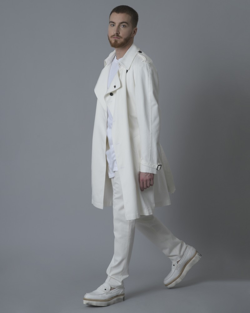 Trench-coat blanc Gabriele Pasini 