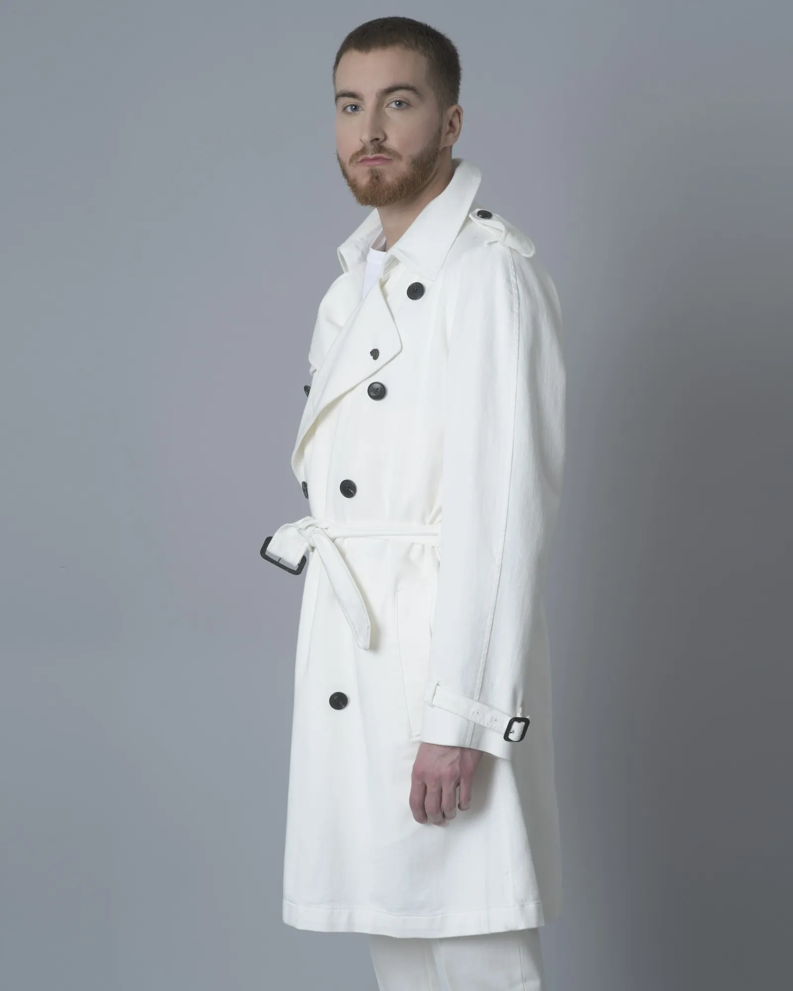 Trench-coat blanc Gabriele Pasini 