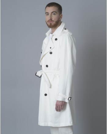 Trench-coat blanc Gabriele Pasini 