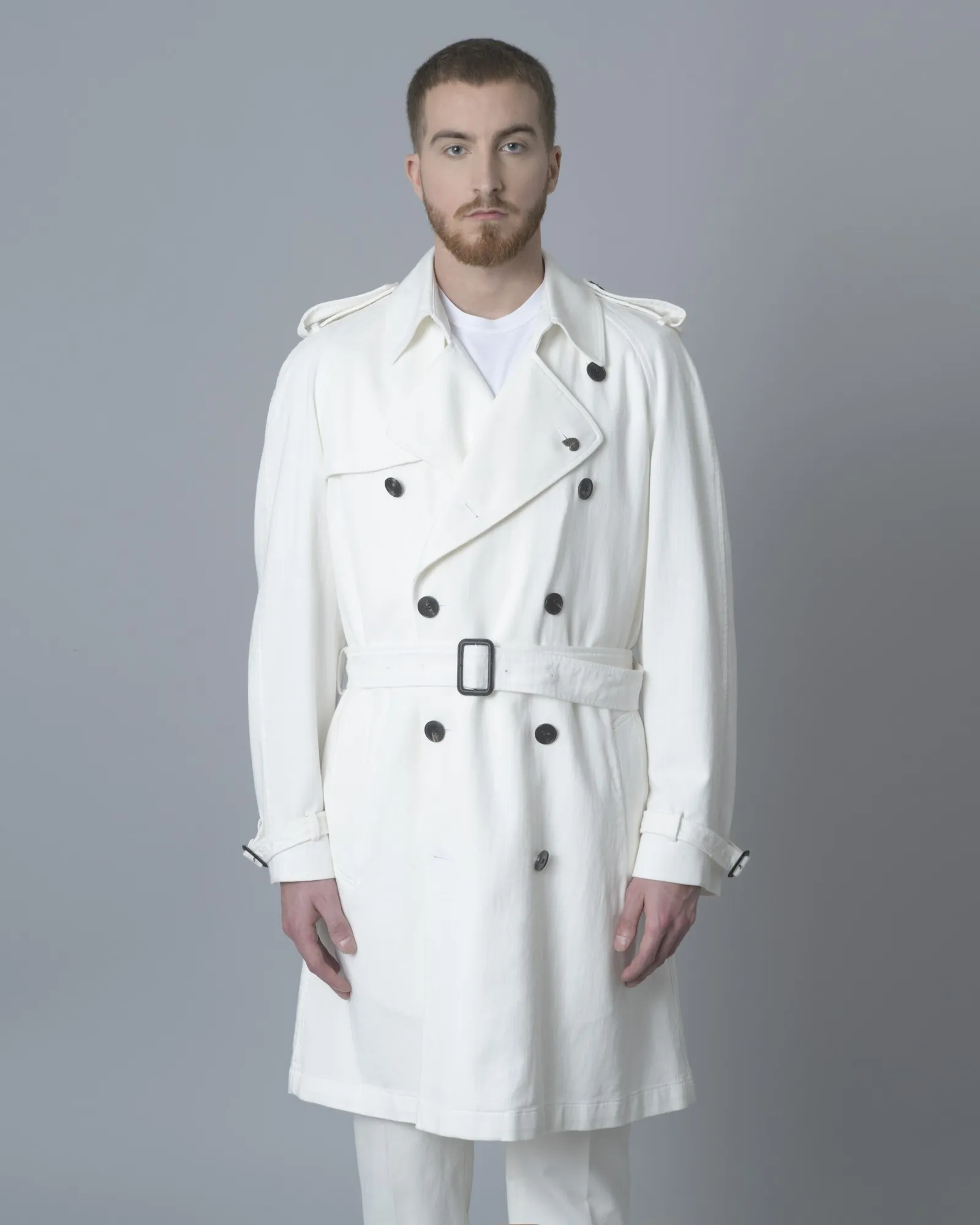 Trench-coat blanc Gabriele Pasini 