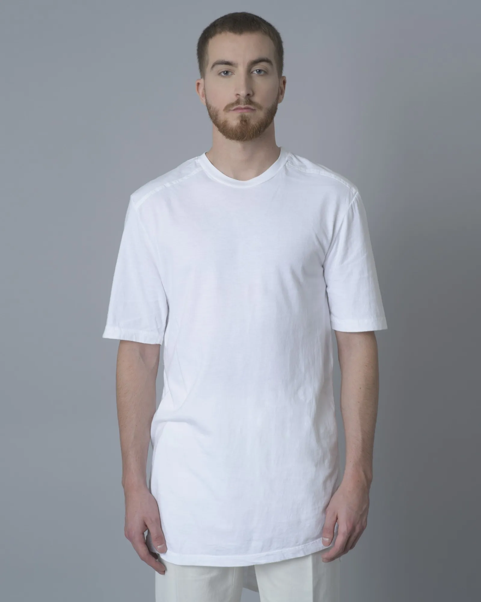 T-shirt long en coton blanc Lost & Found 