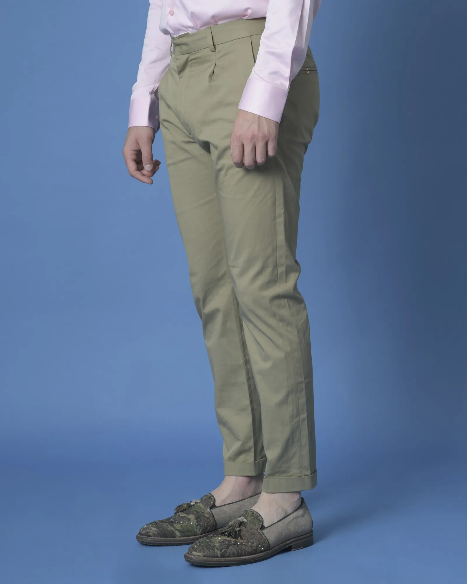 Pantalon beige à pinces Low Brand 