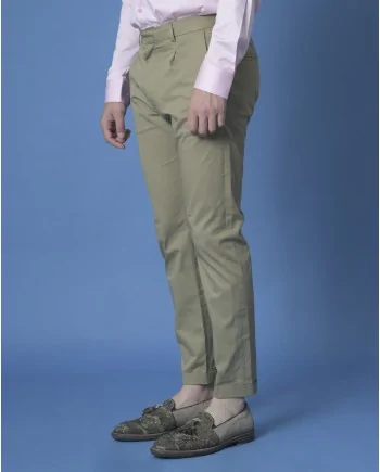 Pantalon beige à pinces Low Brand 