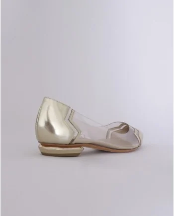 Ballerines dorées Nicholas Kirkwood 