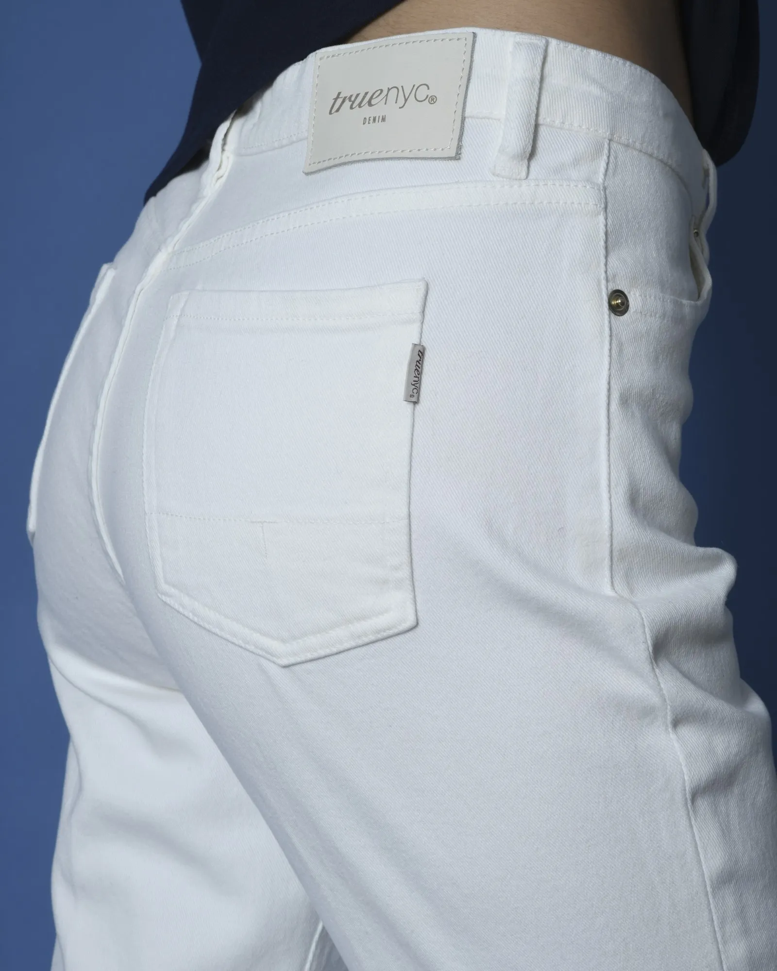 Pantalon blanc coupe droite True NYC 