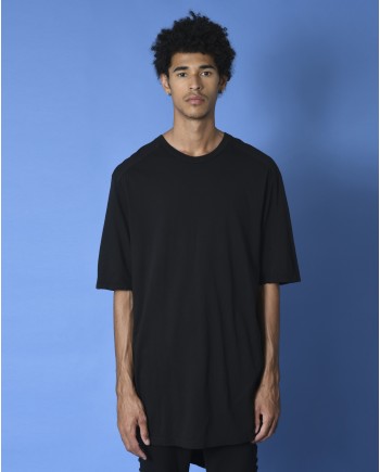 T-shirt long en coton noir Lost & Found 