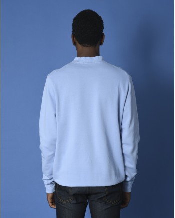 Sweat bleu à broderie Ly Adams 