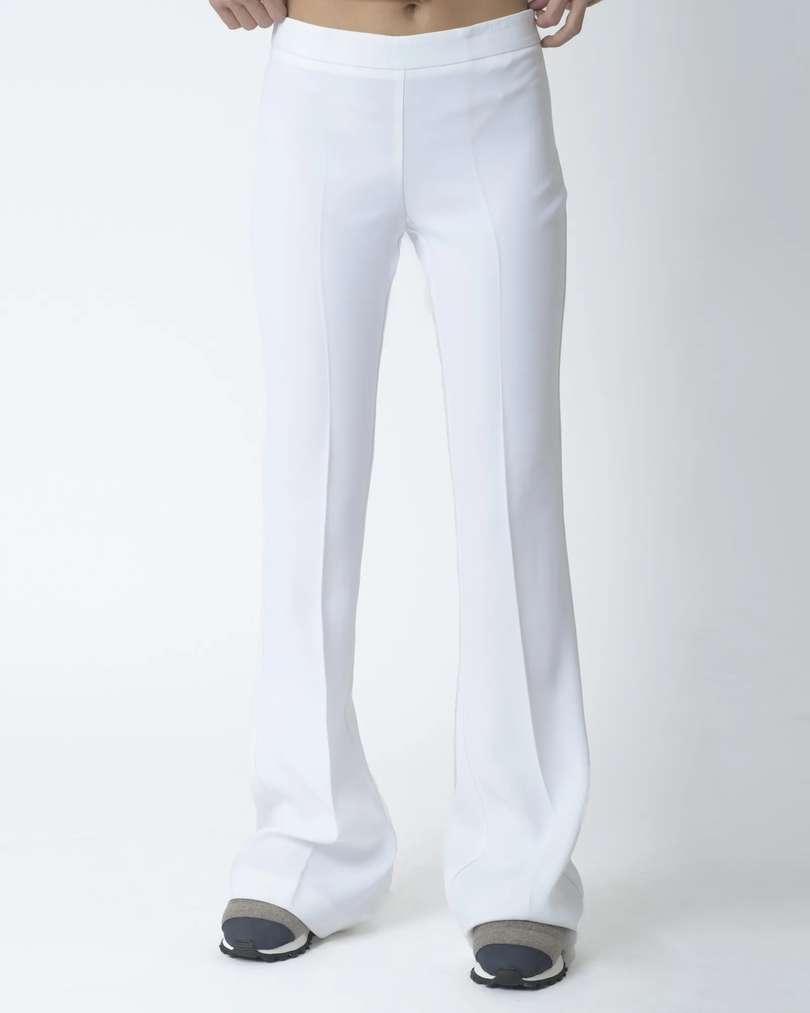 Pantalon blanc coupe évasée Space Simona Corsellini 