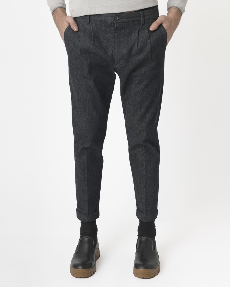 Pantalon bleu marine coupe fuselé True Nyc 