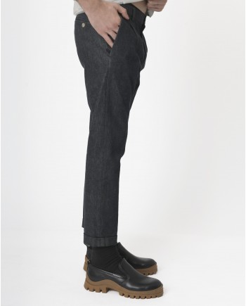 Pantalon bleu marine coupe fuselé True Nyc 