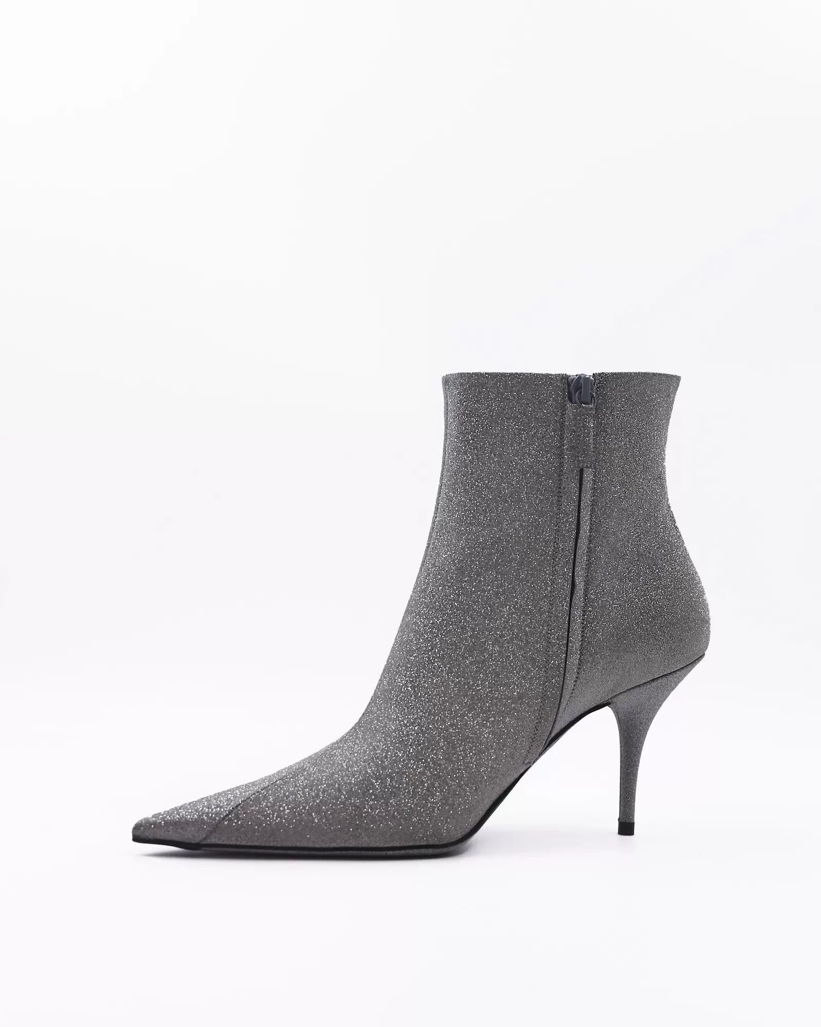 Bottines à talon argentés Balenciaga 