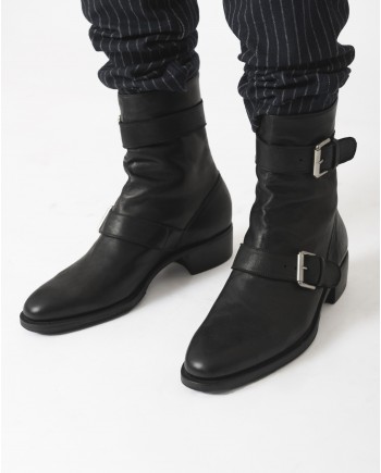 Bottines en cuir avec des Boucles en argent Premiata 