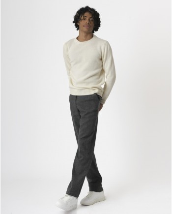 Pantalon gris anthracite en laine 120% Lino 