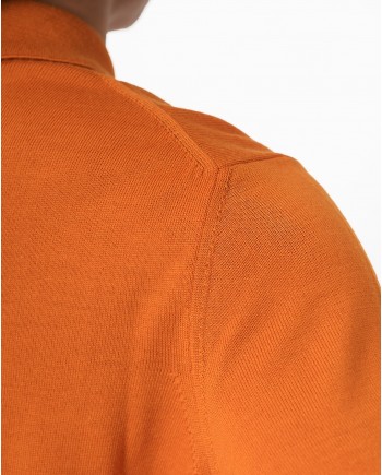 Polo manches longues orange Vneck 