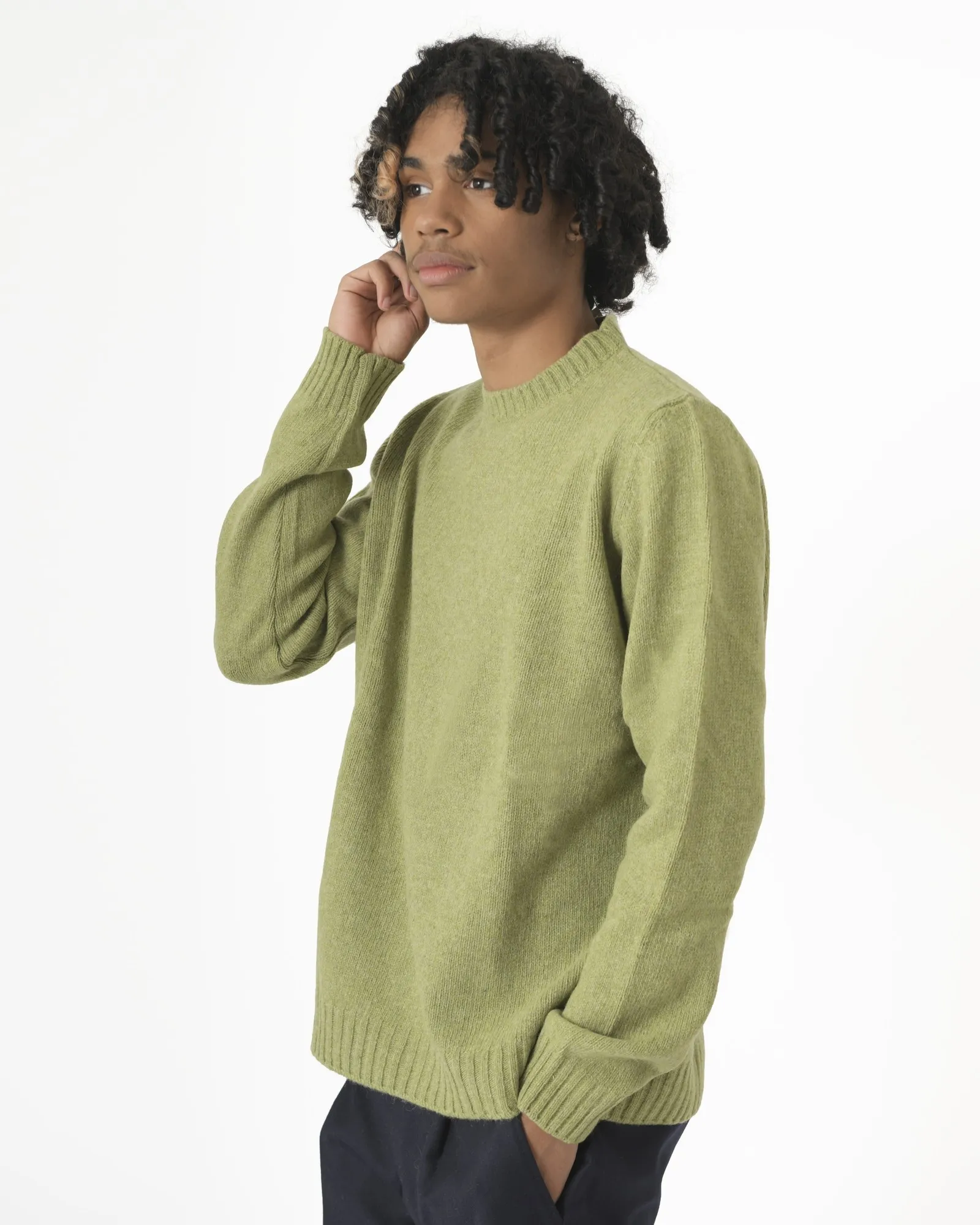 Pull en laine verte Casheart 