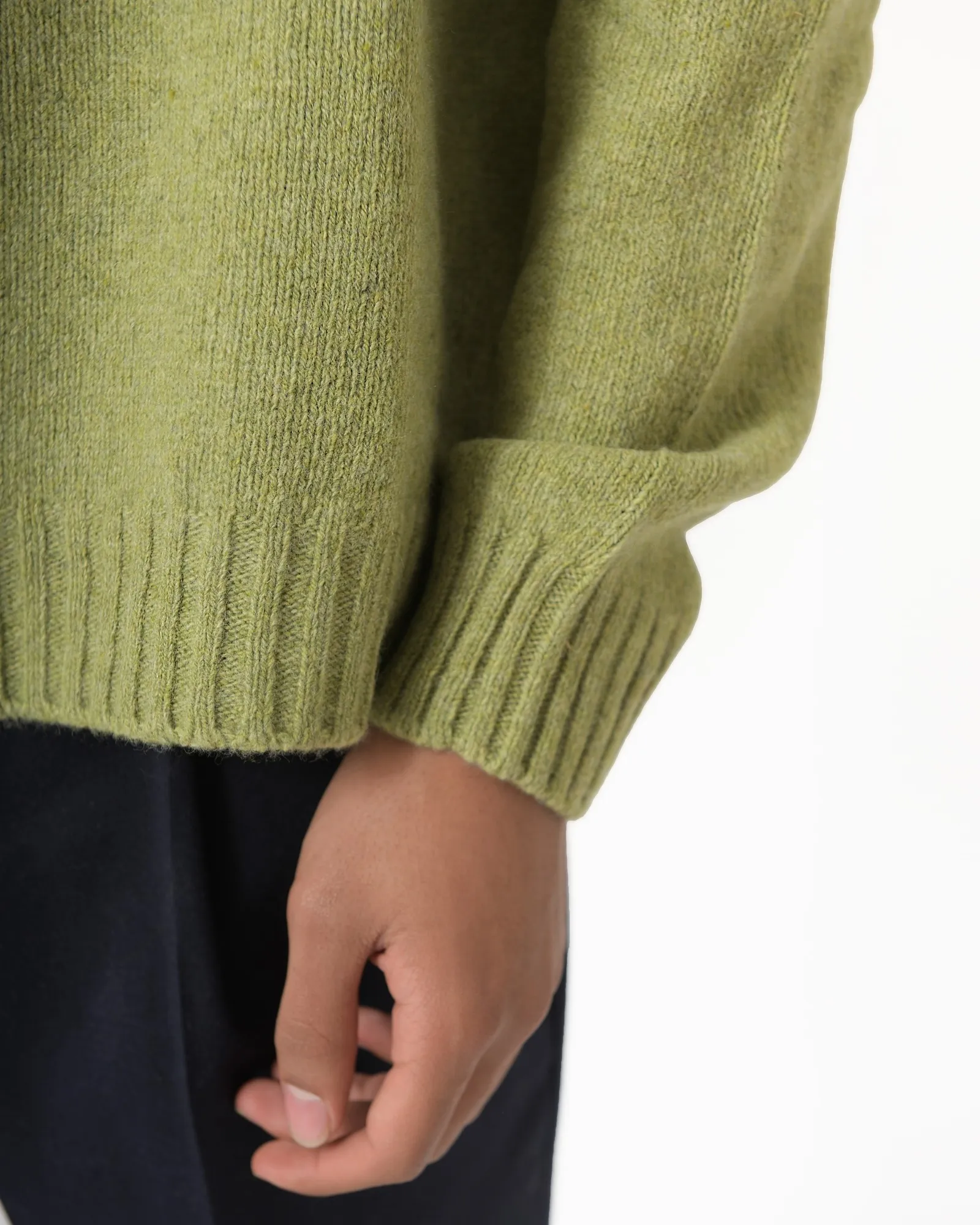 Pull en laine verte Casheart 