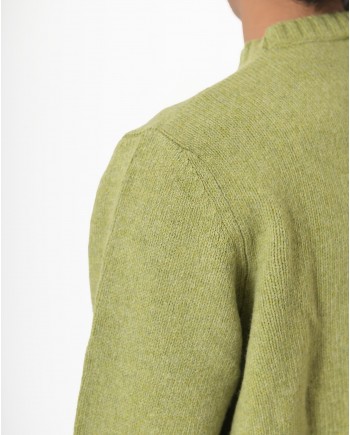 Pull en laine verte Casheart 