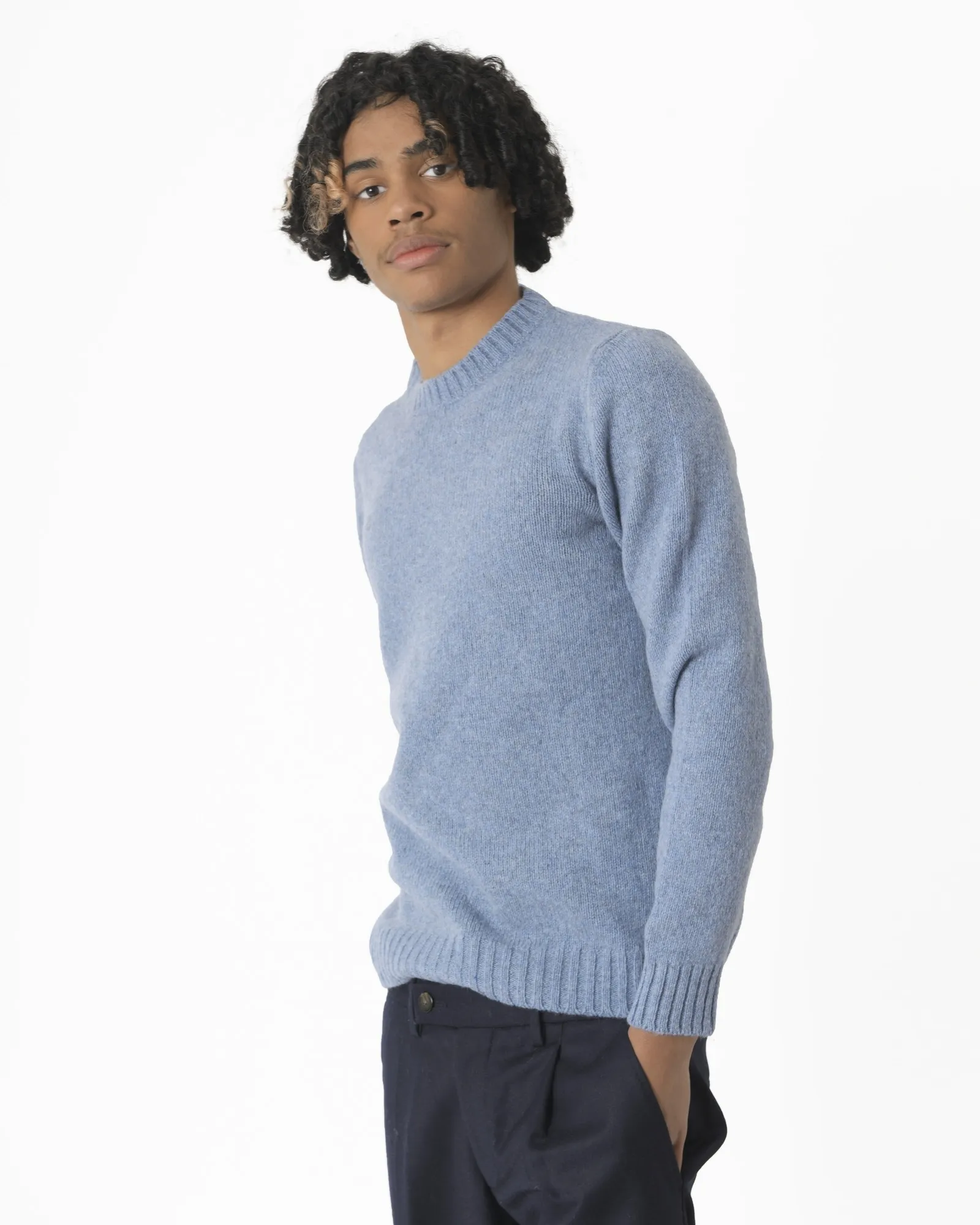 Pull en laine bleu Casheart 