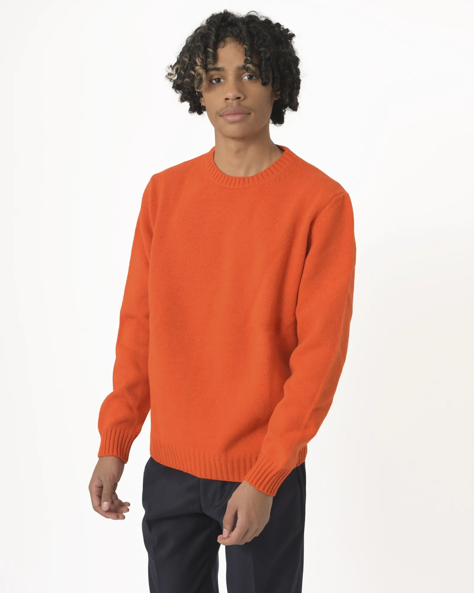 Pull en laine orange Casheart 