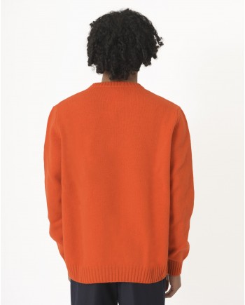 Pull en laine orange Casheart 