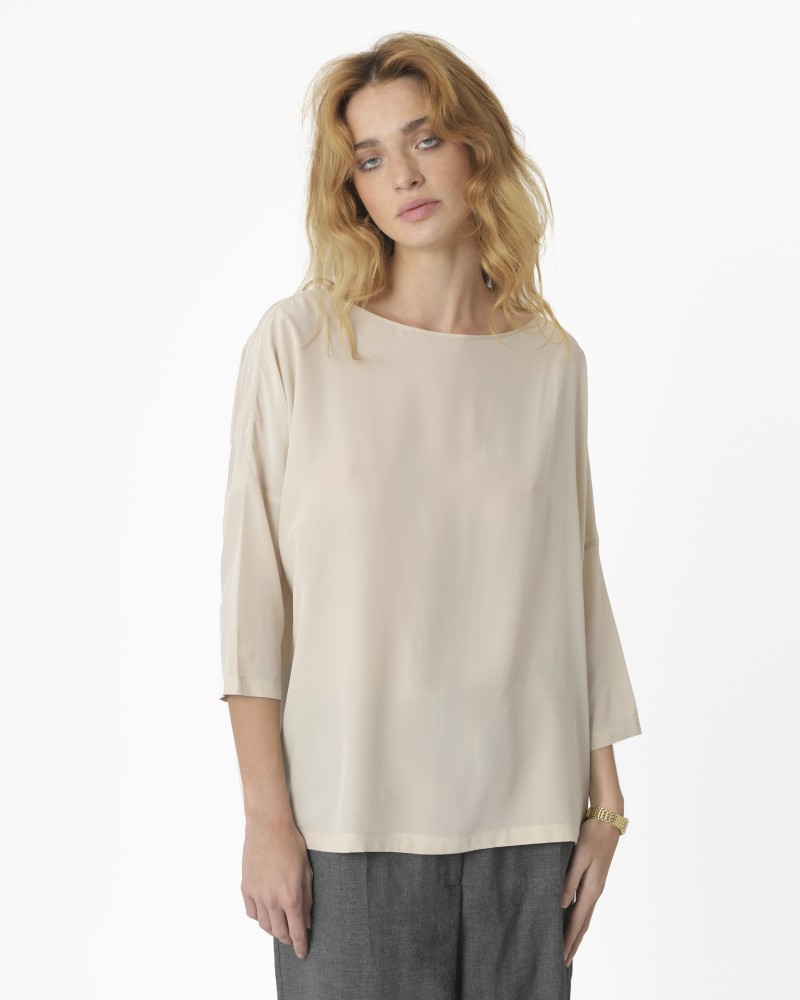 Blouse chauve souris en soie beige Missoni 