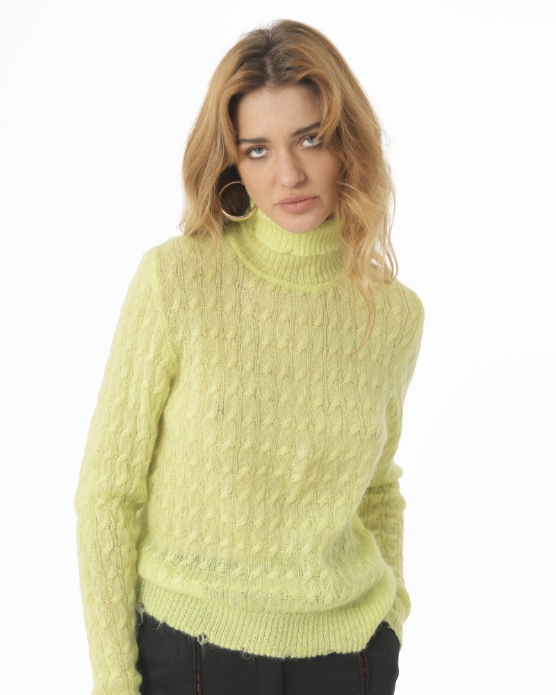 Pull col roulé en Mohair  Tela 