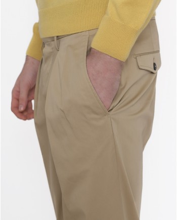 Pantalon carotte beige Michael Coal 