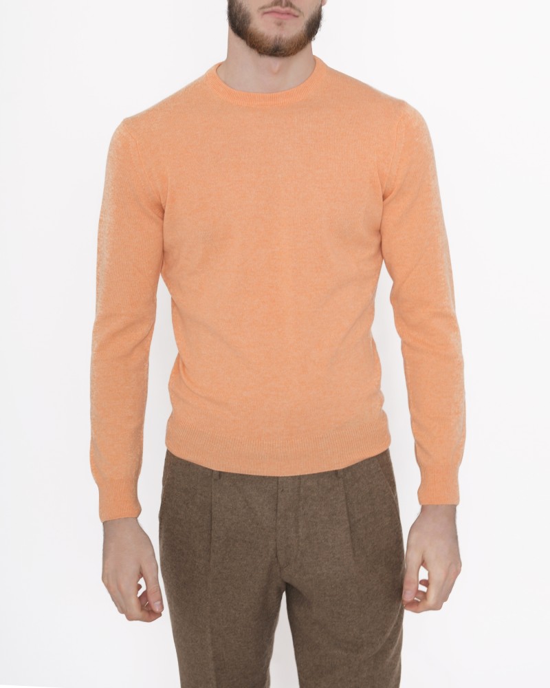 Pull orange clair en cachemire Casheart 