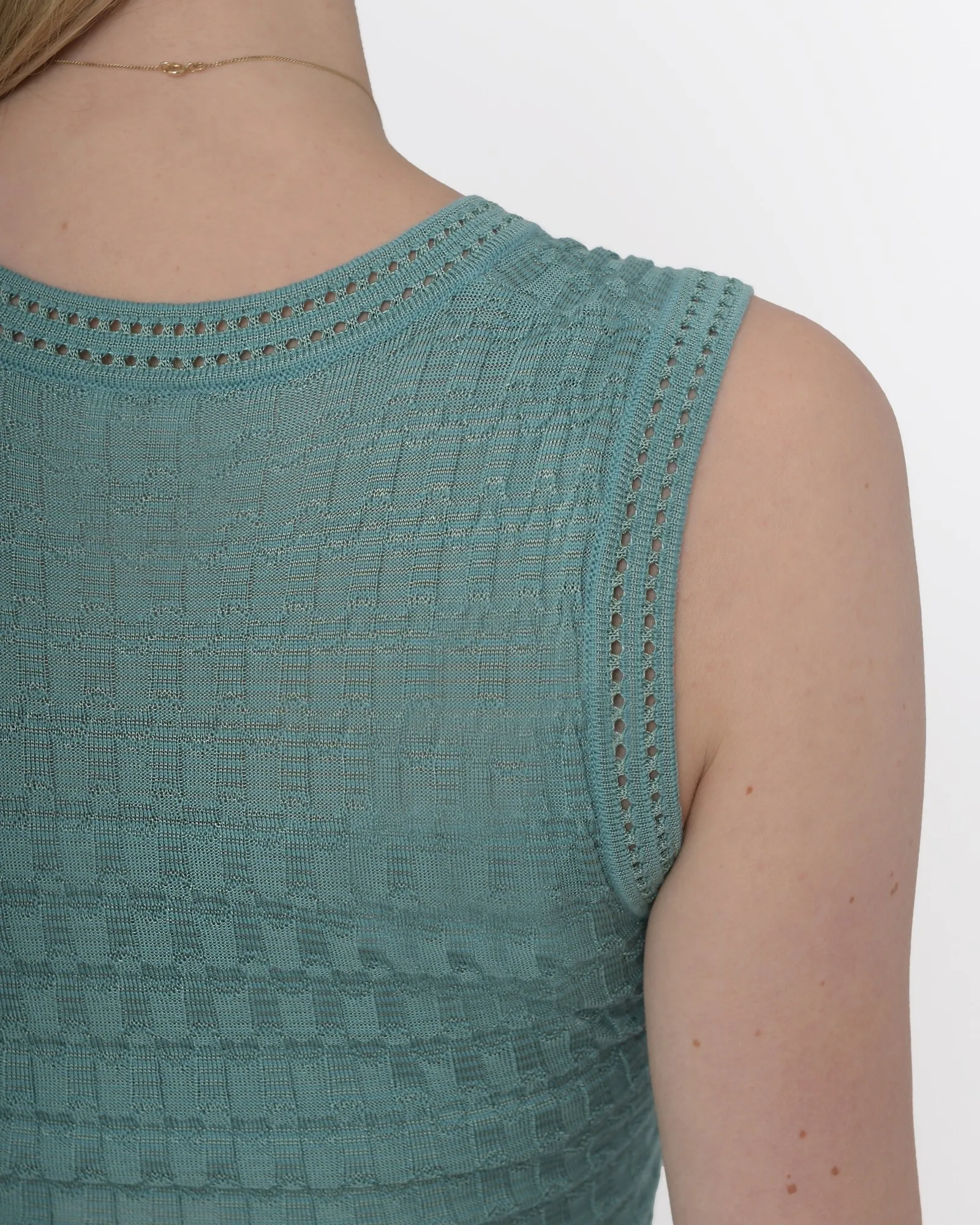 Robe verte en maille Missoni 