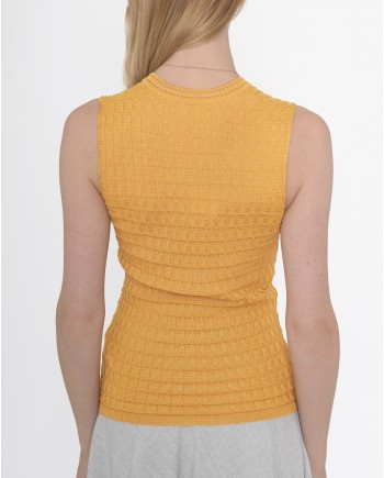 Top jaune en maille Missoni 