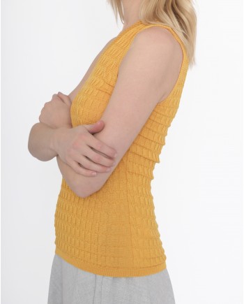 Top jaune en maille Missoni 