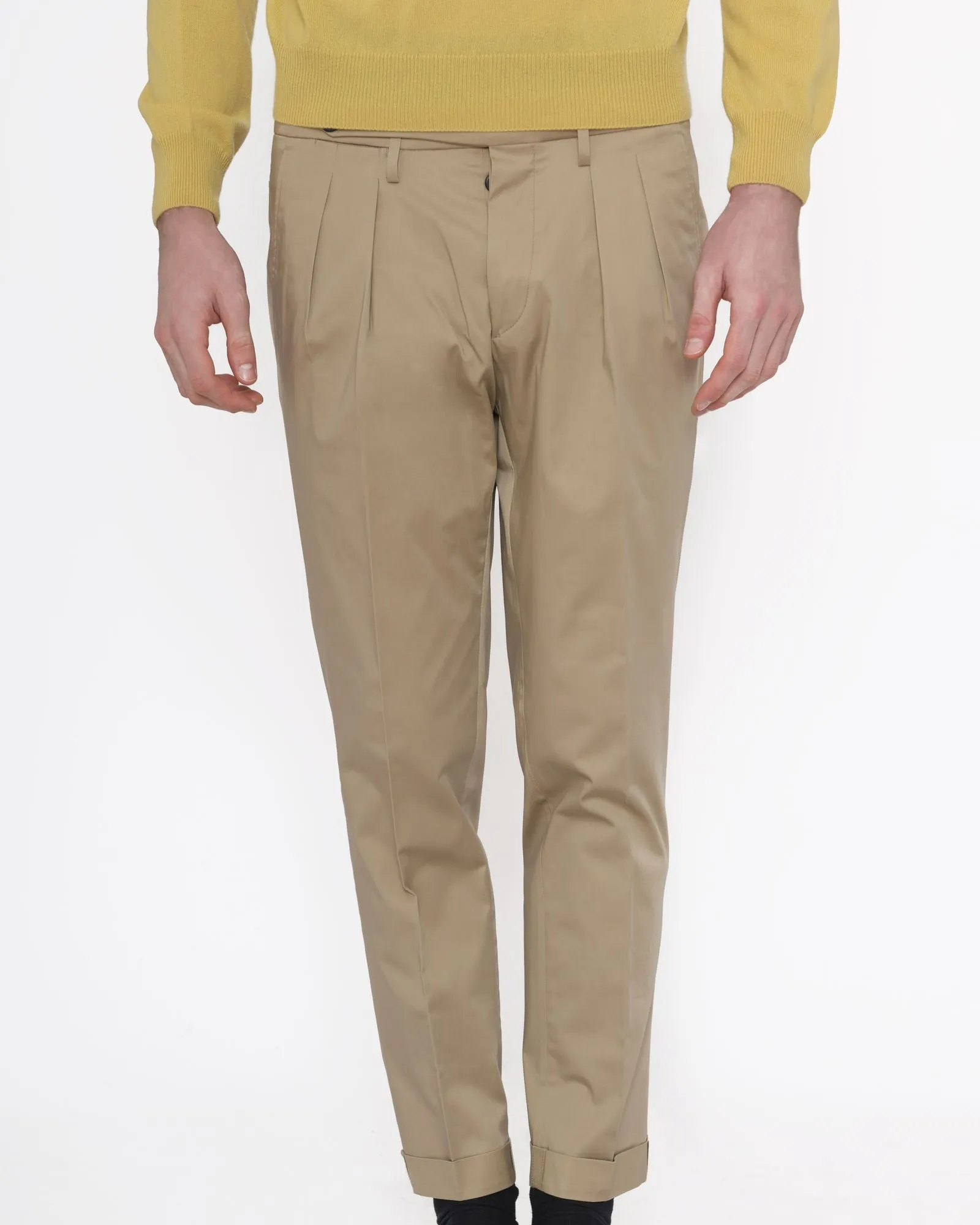 Pantalon carotte beige Michael Coal 