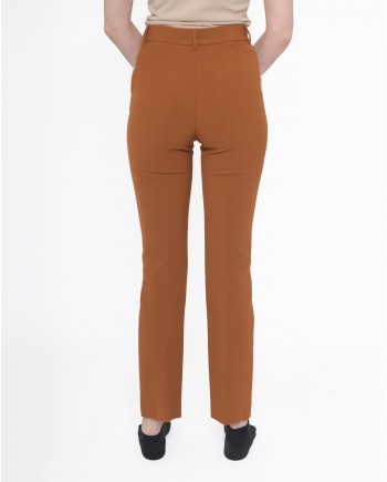 Pantalon droit multicolore camel Space Simona Corsellini 