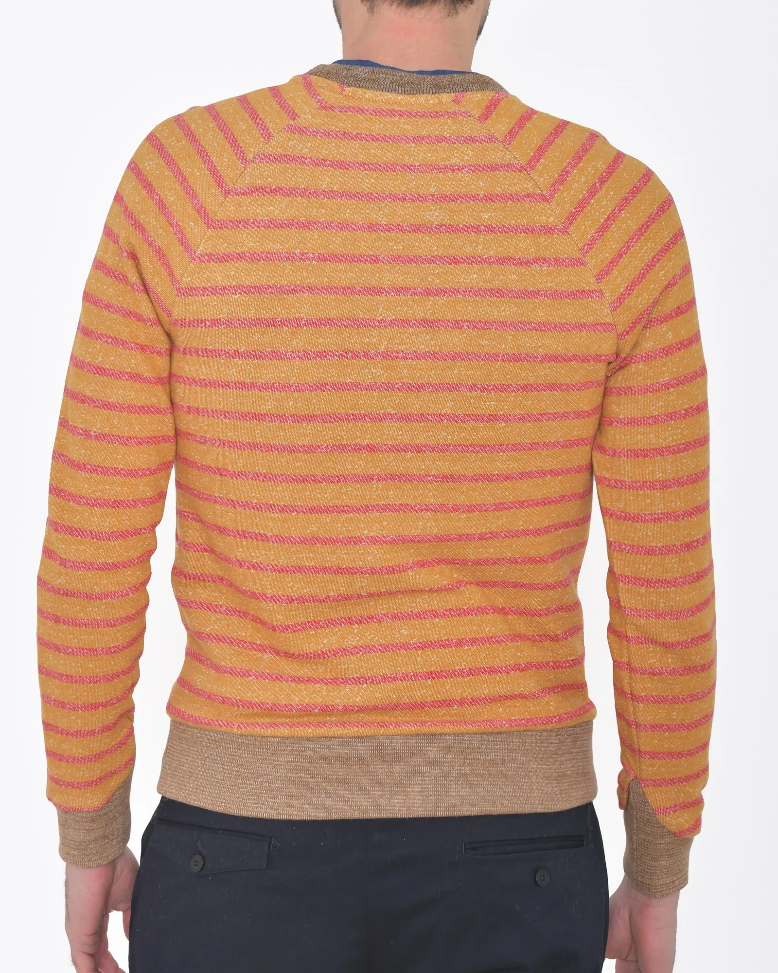 Pull moutarde rayures rouges Scotch & Soda 