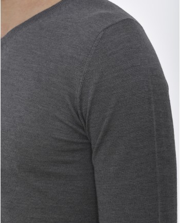 Pull col V gris Vneck 