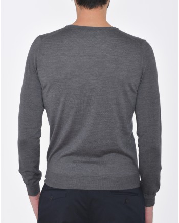 Pull col V gris Vneck 