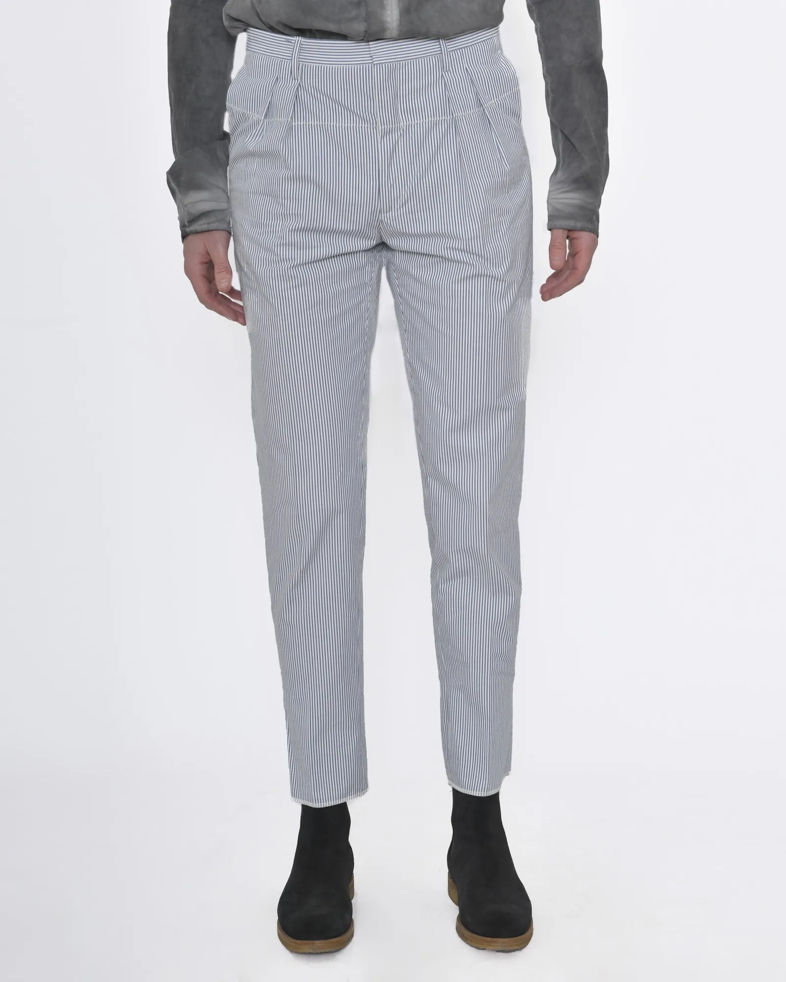 Pantalon rayé blanc/ bleu Gabriele Pasini 