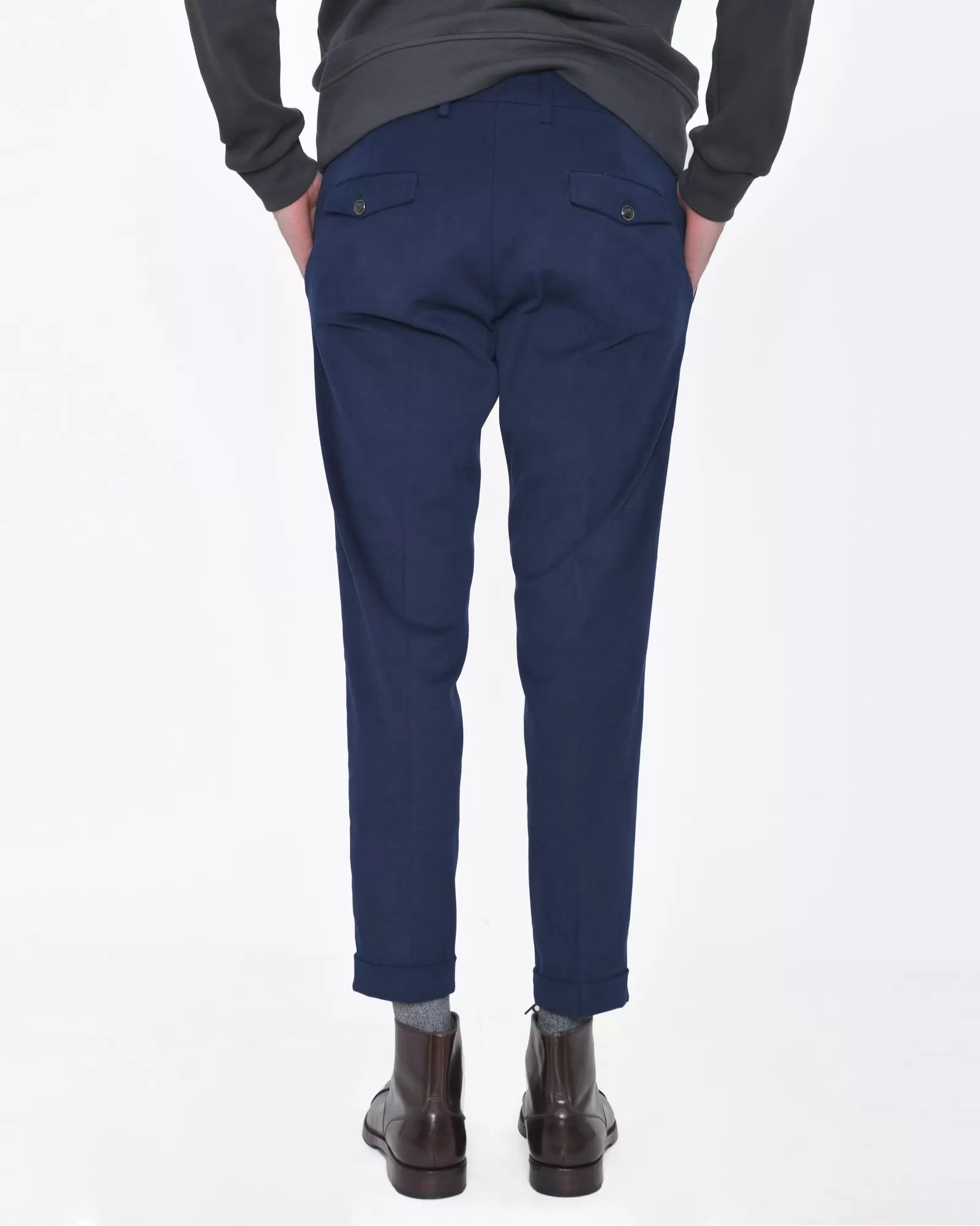 Pantalon bleu royal effet velours Michele Carbone 