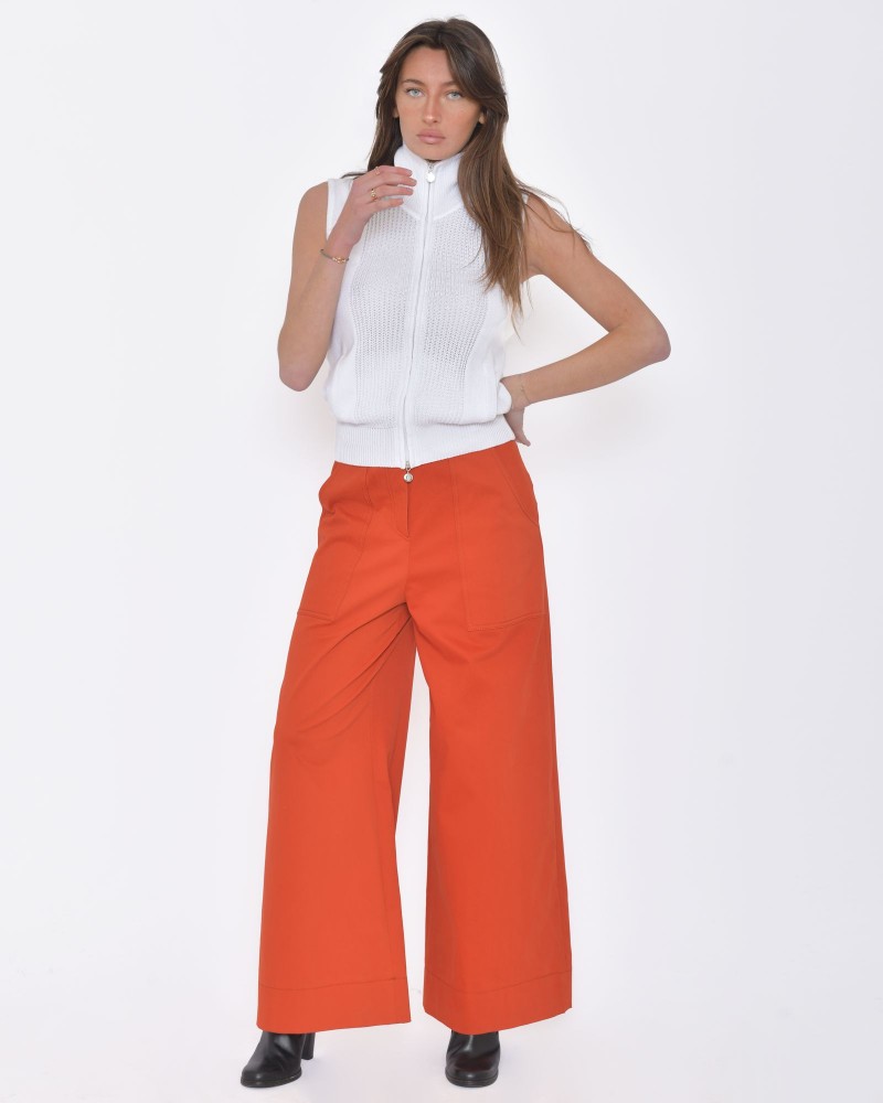 Pantalon orange droit taille haute Missoni 