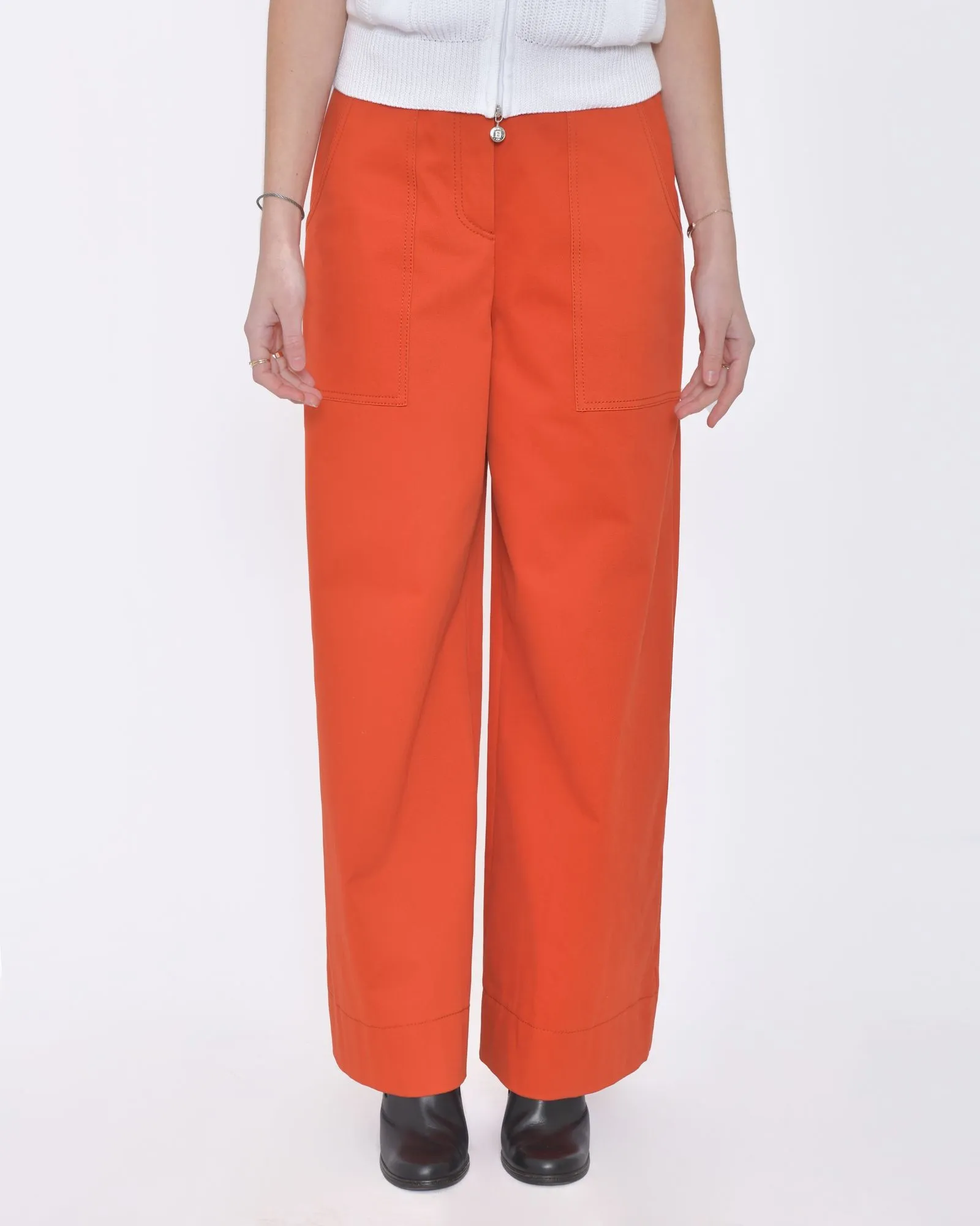 Pantalon orange droit taille haute Missoni 